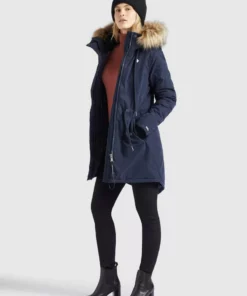 Khujo CODISH - Abrigo De Invierno - Dunkelblau, Mujer -Tienda de ventas KHUJO d5a3cd5a64b24eb4b697f7b947f73785