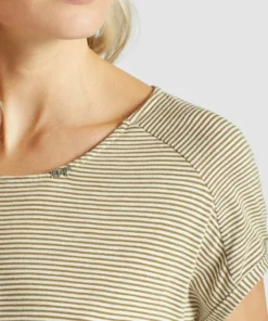 Khujo ANNEMARIE - Vestido Ligero - Weiß-ocker Gestreift, Mujer -Tienda de ventas KHUJO d814b7395bce4774b7c15a557891b879