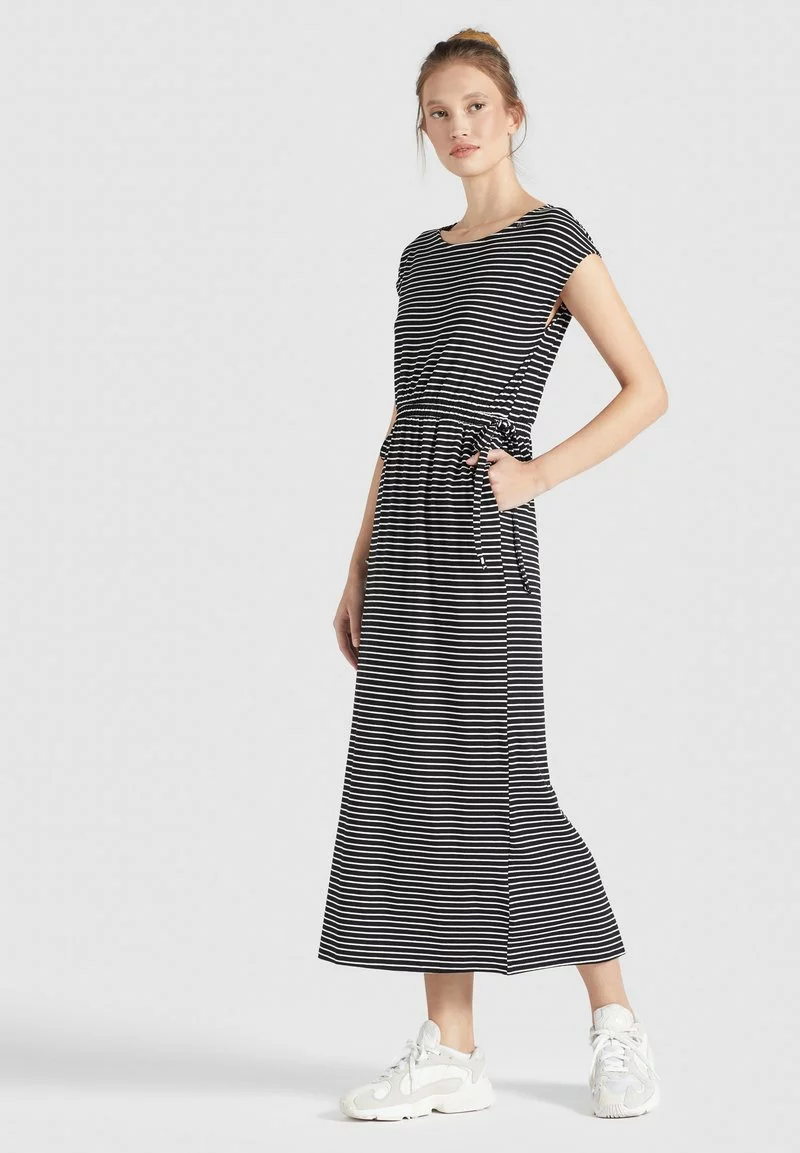 Khujo CRISTELLA - Vestido Largo - Schwarz-weiß Gestreift, Mujer 9 Khujo CRISTELLA - Vestido Largo - Schwarz-weiß Gestreift, Mujer - Imagen 9