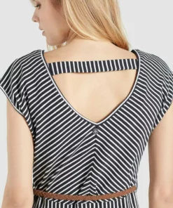 Khujo LEIFA - Vestido Informal - Dunkelblau-weiß Gestreift, Mujer -Tienda de ventas KHUJO d9578bcc901d476fbd35311a786ffd2c