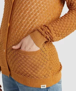 Khujo ASYA - Chaqueta De Punto - Ochra Gold, Mujer -Tienda de ventas KHUJO d9f1ebc2515e47d2bfb6a16f5347c1e7