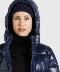 Khujo WENCKE SHINY - Abrigo De Invierno - Dunkelblau Glänzend, Mujer -Tienda de ventas KHUJO ddbcdd27b992405b9919ff58b495a584