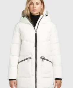 Khujo BINE - Abrigo De Invierno - Naturweiß, Mujer