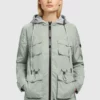 Khujo FLAMES - Chaqueta Fina - Blassgrün, Mujer