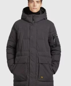 Khujo SHANCK - Abrigo De Invierno - Dunkelgrau, Hombre