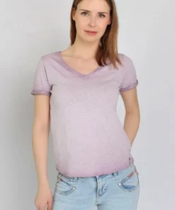 Khujo Camiseta Básica - Grape, Mujer