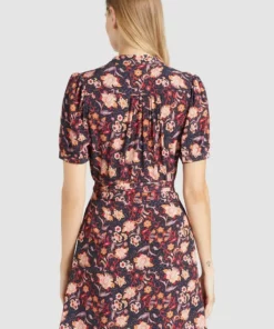 Khujo FROMMET - Vestido Informal - Orange-rot Gemustert, Mujer -Tienda de ventas KHUJO e1d7c8feadeb412f837fd91929a271f8