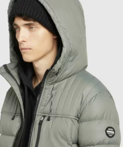 Khujo WANG - Chaqueta De Invierno - Graugrün Polyester, Hombre -Tienda de ventas KHUJO e279c118341e4a8db94fd387f1e89dfc