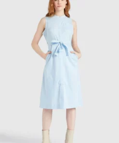 Khujo THERES - Vestido Camisero - Hellblau, Mujer