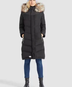 Khujo LUBECK LONG4 - Abrigo De Invierno - Schwarz, Mujer