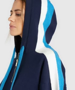 Khujo ZENGINA - Jersey Con Capucha - Blue/white, Mujer -Tienda de ventas KHUJO e5ef420d8c784a5084c089c5435b4495