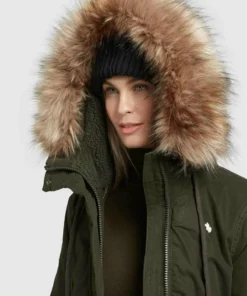 Khujo CODISH - Abrigo De Invierno - Dunkelgrün, Mujer -Tienda de ventas KHUJO e84def3c0cab42afb22e7a8ba7d2c1b3