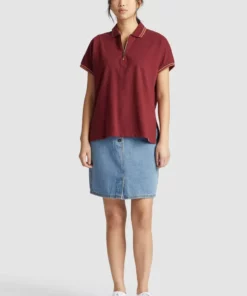 Khujo VELDA - Polo - Tibetan Red, Mujer