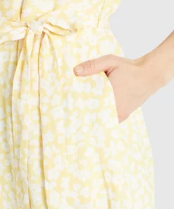 Khujo GOYA - Vestido Camisero - Gelb-weiß Geblümt, Mujer -Tienda de ventas KHUJO eb4352f51658402ba2b23e62cd7298b6