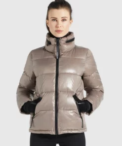 Khujo BLONDIE - Chaqueta De Invierno - Taupe Glänzend, Mujer