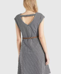 Khujo LEIFA - Vestido Informal - Dunkelblau-weiß Gestreift, Mujer -Tienda de ventas KHUJO ee6166a468f24730a625576628f60b13