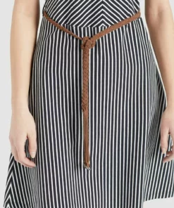 Khujo LEIFA - Vestido Informal - Dunkelblau-weiß Gestreift, Mujer -Tienda de ventas KHUJO f13b10be080145fcb2edf6ef1d8218ff