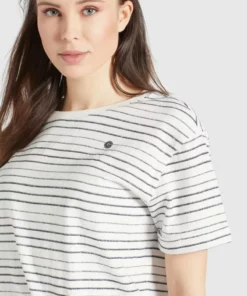 Khujo AURELIA - Camiseta Estampada - Weiß Schwarz Gestreift, Mujer -Tienda de ventas KHUJO f1b378768c494c0391fd3046c5340fd0