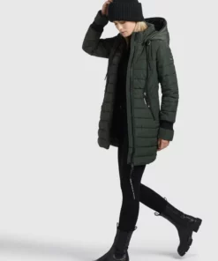 Khujo SHINE2 LIGHT - Abrigo De Invierno - Dunkelgrün, Mujer -Tienda de ventas KHUJO f23e6b8a86fb4440a3396a2a178c0a71