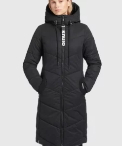 Khujo ARIBAY PEACHED - Abrigo De Invierno - Schwarz, Mujer