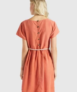 Khujo ASBA - Vestido Informal - Terrakotta, Mujer -Tienda de ventas KHUJO f4a225cbd9384e0fae47a435e52aa65b