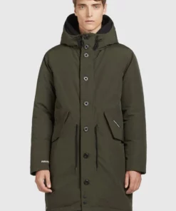 Khujo NOREN - Abrigo De Invierno - Dunkeloliv, Hombre