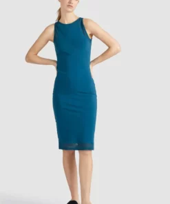 Khujo GENEVIEVE - Vestido De Tubo - Blau, Mujer