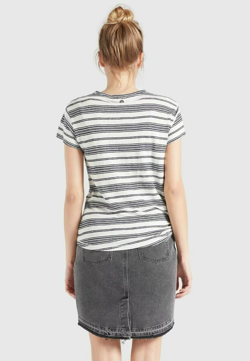 Khujo MATAMA - Camiseta Estampada - Naturweiß-dunkelblau Gestreift, Mujer 3 Khujo MATAMA - Camiseta Estampada - Naturweiß-dunkelblau Gestreift, Mujer - Imagen 3