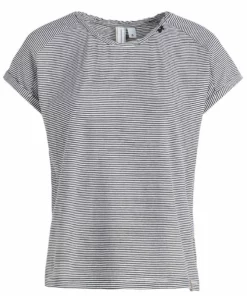 Khujo BABSI - Camiseta Estampada - Schwarz Weiß Gestreift, Mujer -Tienda de ventas KHUJO fc7e1d0c0ba34fc2a396cba5fc3e3105