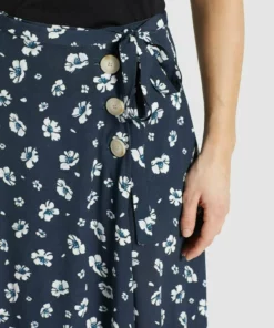 Khujo HEPKE - Falda Acampanada - Blau-weiß Geblümt, Mujer -Tienda de ventas KHUJO fca130a1b428444e9d56f64231f6f7d4