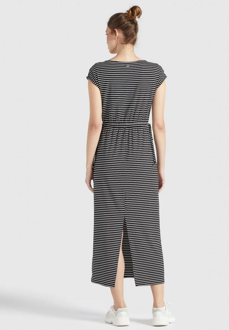 Khujo CRISTELLA - Vestido Largo - Schwarz-weiß Gestreift, Mujer 3 Khujo CRISTELLA - Vestido Largo - Schwarz-weiß Gestreift, Mujer - Imagen 3