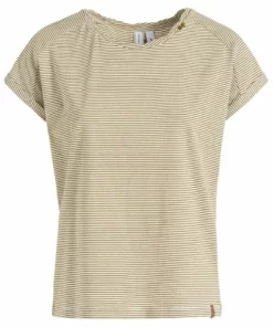 Khujo BABSI - Camiseta Estampada - Weiß Ocker Gestreift, Mujer -Tienda de ventas KHUJO fe59b89694eb404b8c0b5dba07a6be5a