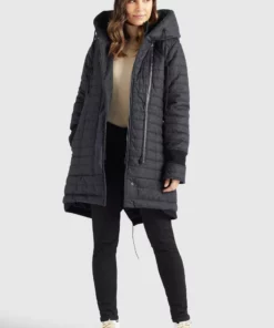 Khujo MANTEL TOPSY2 - Abrigo De Invierno - Schwarz Weiß Meliert, Mujer -Tienda de ventas KHUJO febf4f1369034c56976023d2e854090b