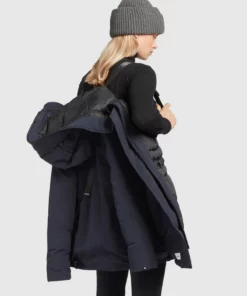 Khujo KANDA - Abrigo De Invierno - Dark Blue, Mujer -Tienda de ventas KHUJO ff77cfe77f4c4632baed5f075a5aafd0