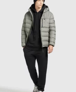 Khujo WANG - Chaqueta De Invierno - Graugrün Polyester, Hombre -Tienda de ventas KHUJO fff35a22ad3d49399ad4b977f130781e